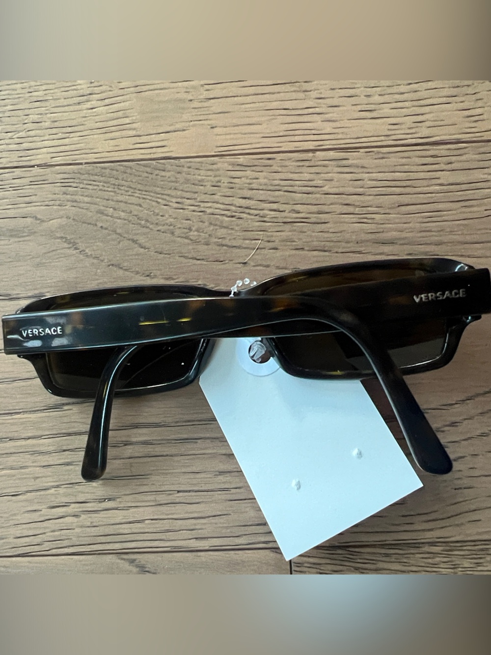 Versace Tortoiseshell Rectangular Sunglasses - Picture 2 of 2
